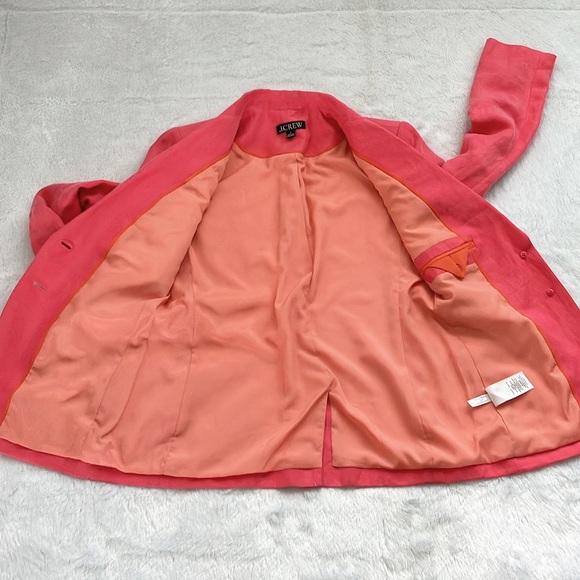 Like New J. Crew Helena Blazer in Chelsea Linen Cupro Blend, Size 2 - Picture 8 of 12